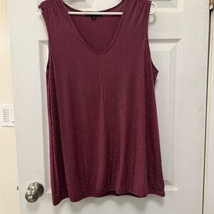 Reitmans Burgundy Sleeveless Top